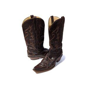 CORRAL BOOTS Mens 11.5 Brown Leather Mens Cowboy Boots Handmade